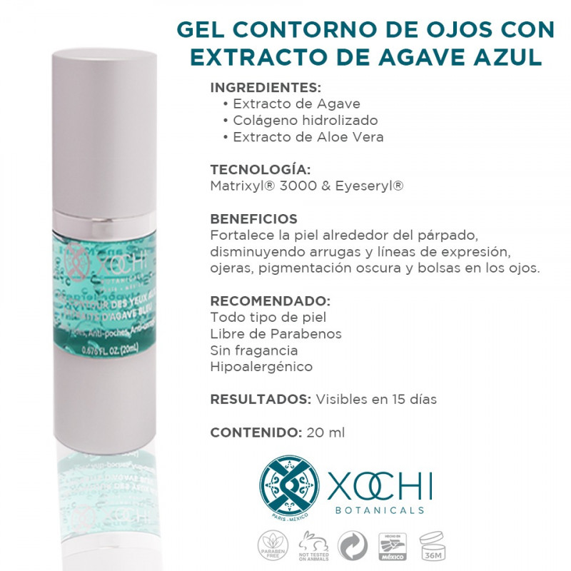 GEL CONTORNO DE OJOS CON EXTRACTO DE AGAVE AZUL